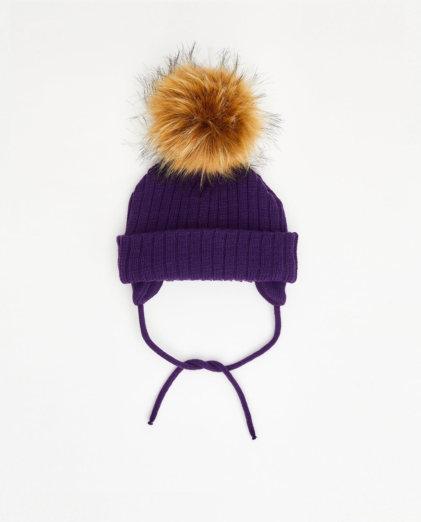 Tuque Nouveau-Né Doublée Aubergine - Vegan