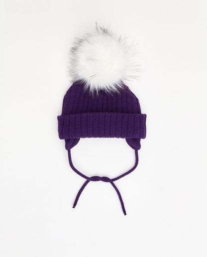 Knit Beanie Aubergine