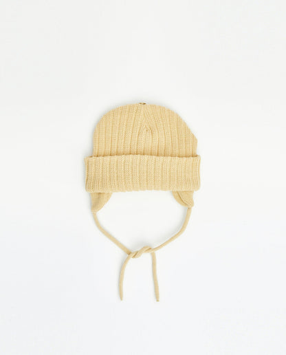 Knit Beanie - No Pom - Kid 2-6T w/ Drawstrings