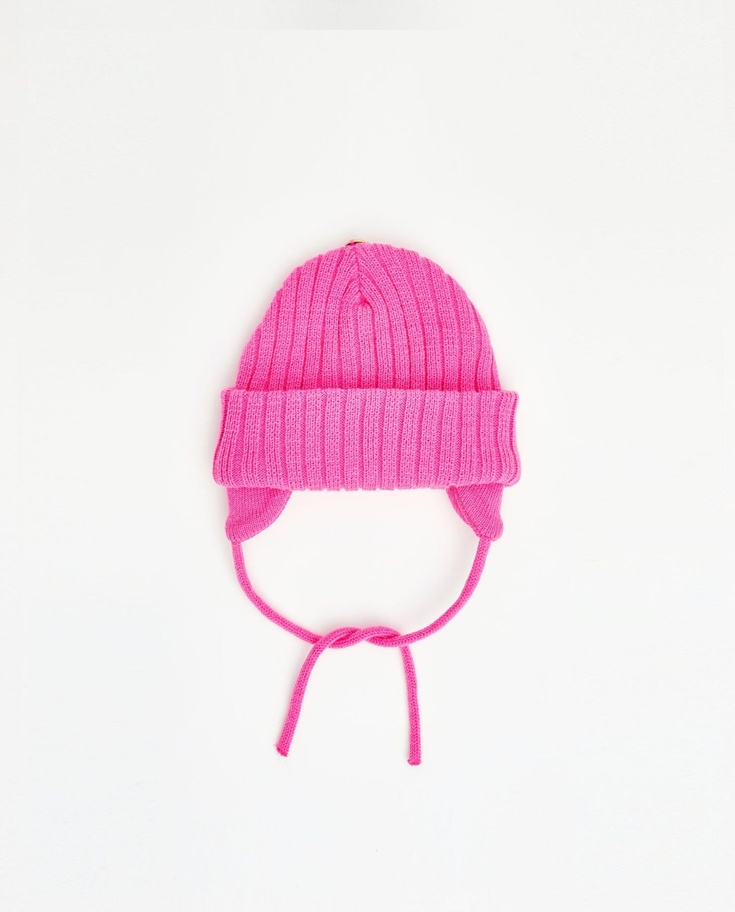 Bonnet en tricot - Sans pompon - Enfant 2-6T avec cordons de serrage 