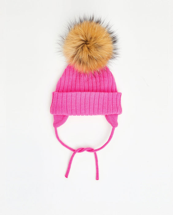 Knit Beanie Fuschia