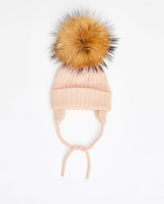 Knit Beanie Pink Nude