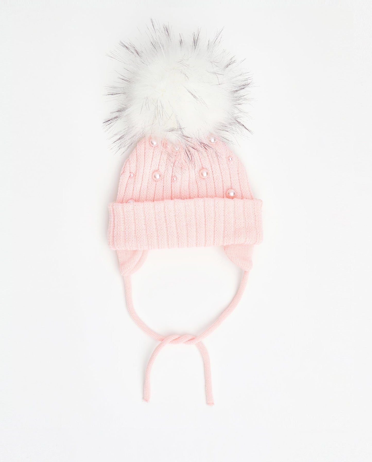 Tuque Bébé Doublée Perles Stella Rose - Vegan