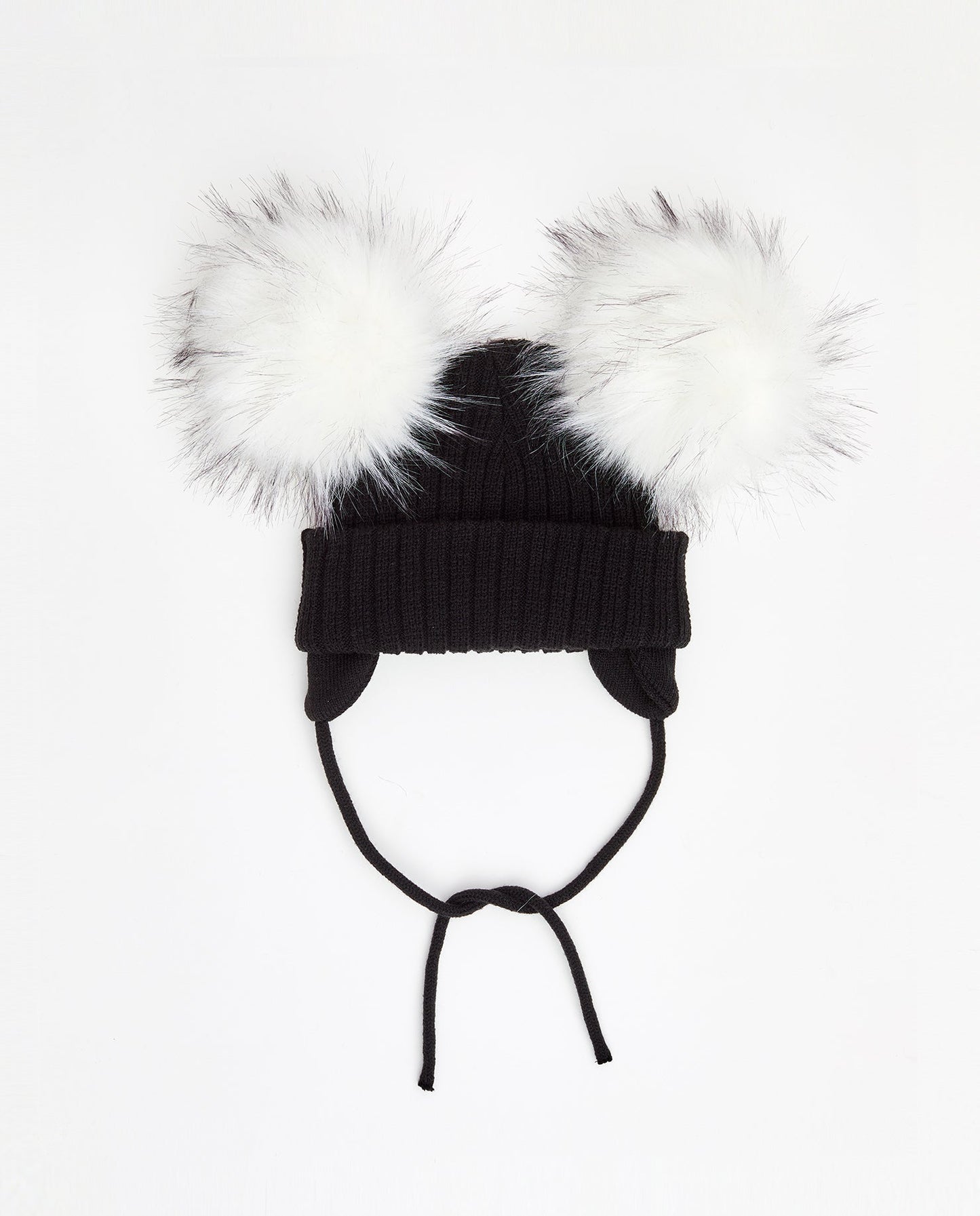 Knit Teddy Bear Beanie - Vegan Pom