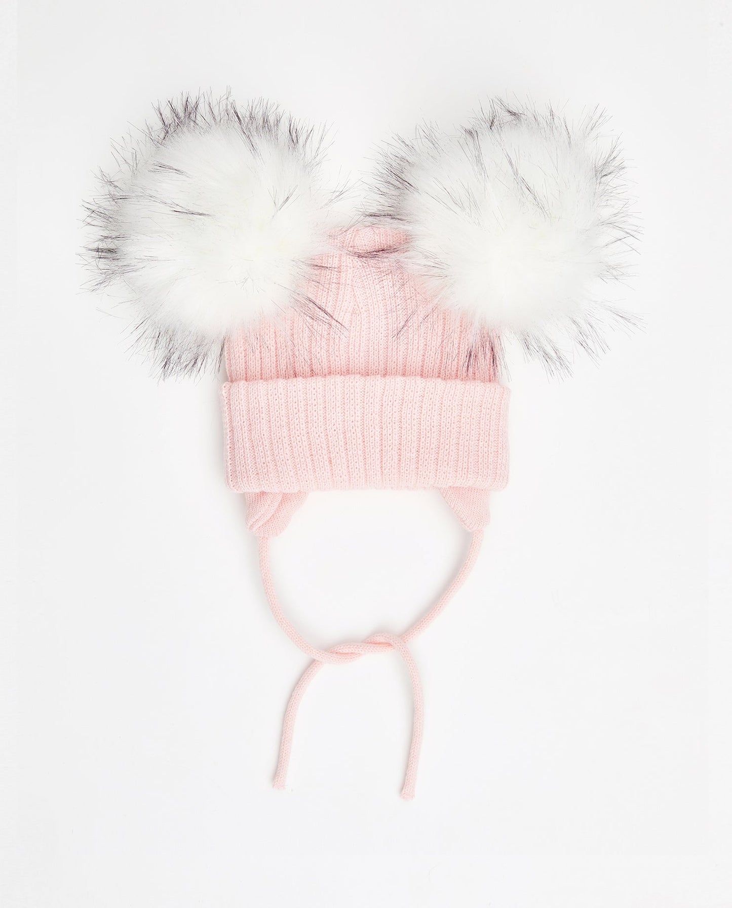 Knit Teddy Bear Beanie - Vegan Pom