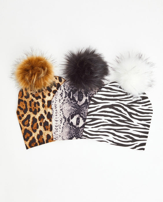 TRIO Tuques Adulte Coton | TRIO Adult Cotton Beanies - Vegan - Mpompon