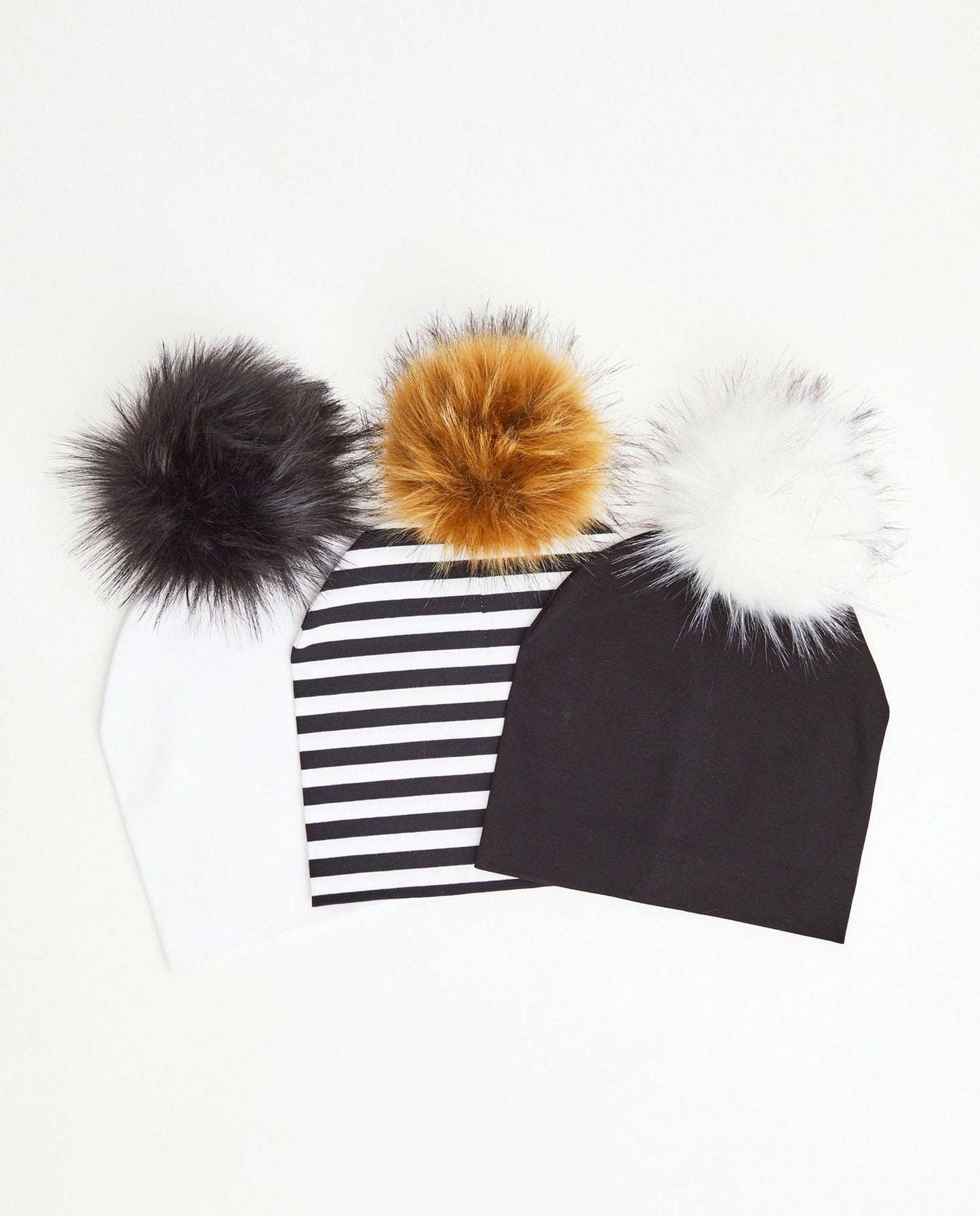 TRIO Tuques Pré-Ado Coton | TRIO Teen Cotton Beanies - Vegan - Mpompon