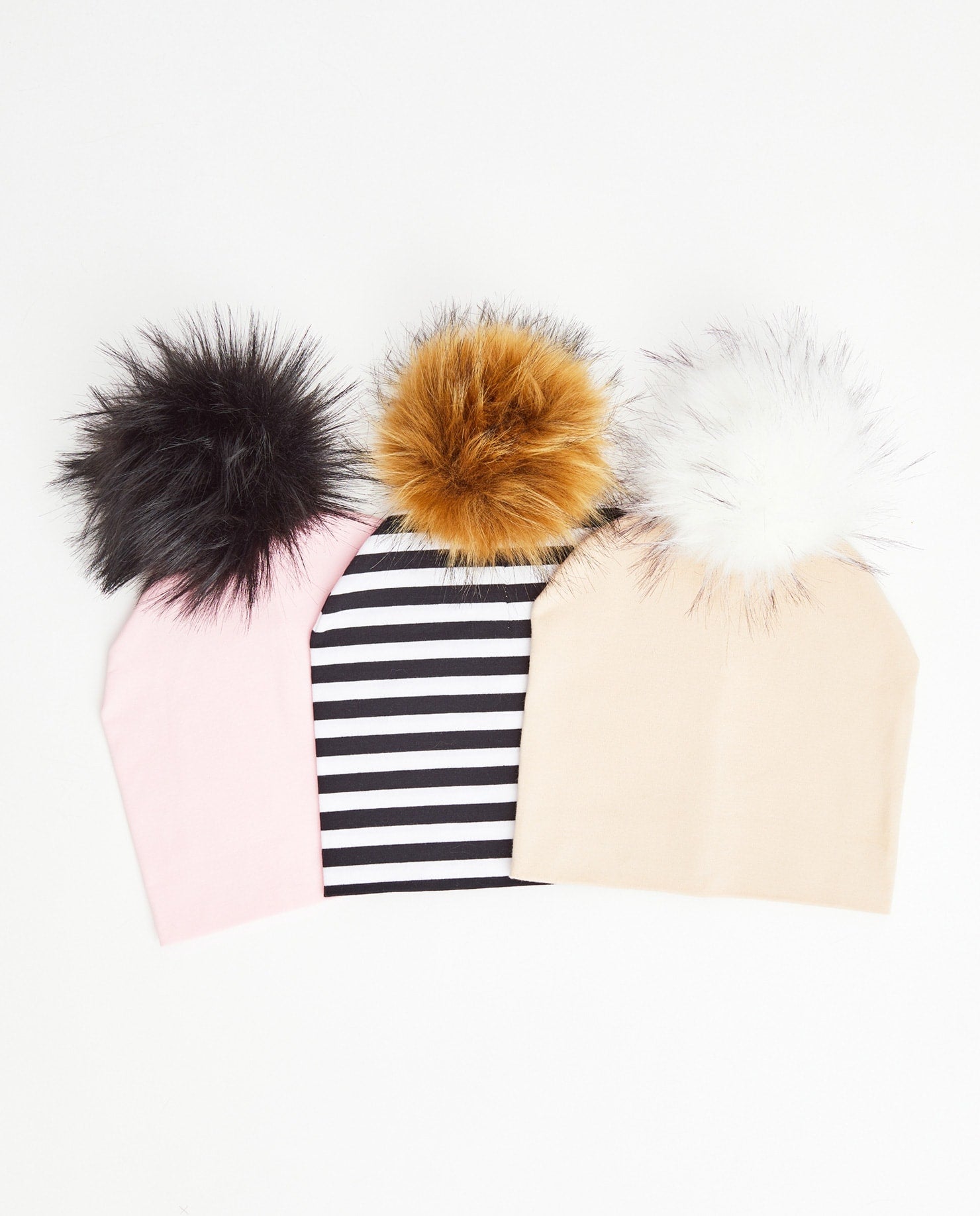 TRIO Tuques Pré-Ado Coton | TRIO Teen Cotton Beanies - Vegan - Mpompon