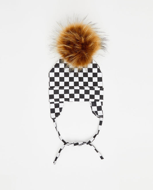 Cotton Beanie Checkmate