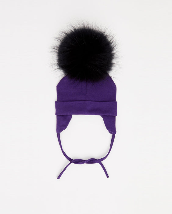 Cotton Beanie Aubergine