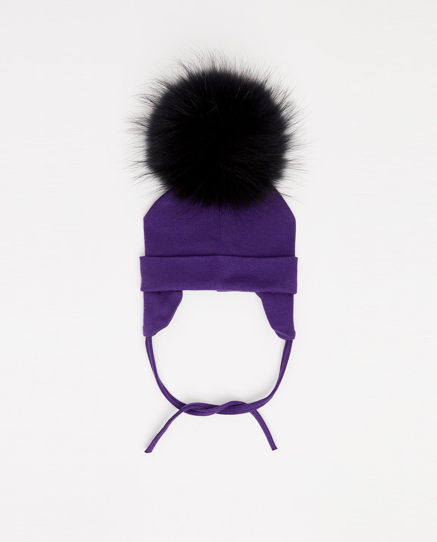 Tuque Bébé Coton Aubergine