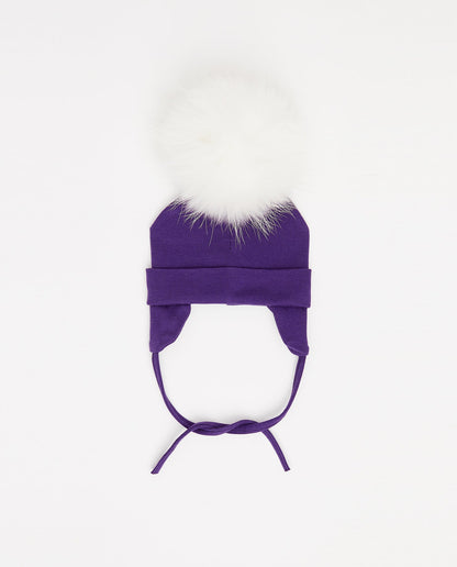 Cotton Beanie Aubergine