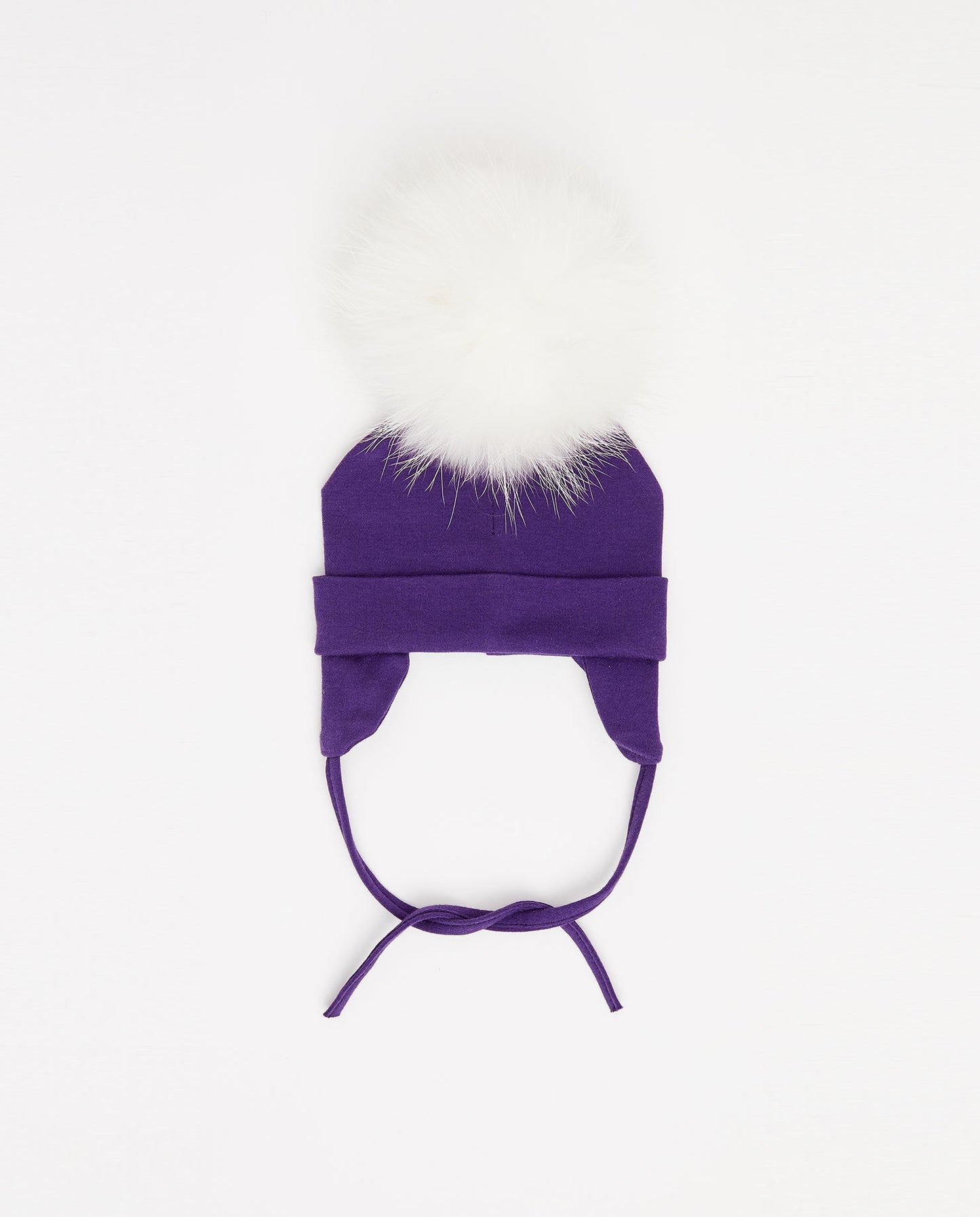 Tuque Bébé Coton Aubergine