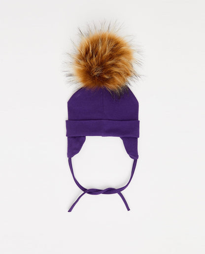 Cotton Beanie Aubergine