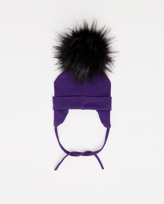 Cotton Beanie Aubergine