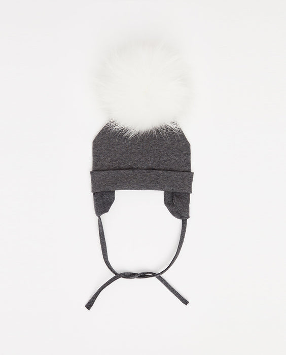 Cotton Beanie Charcoal