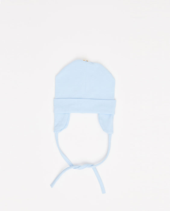 100% Cotton Beanie with Button for Optional Pom 0-6 Months