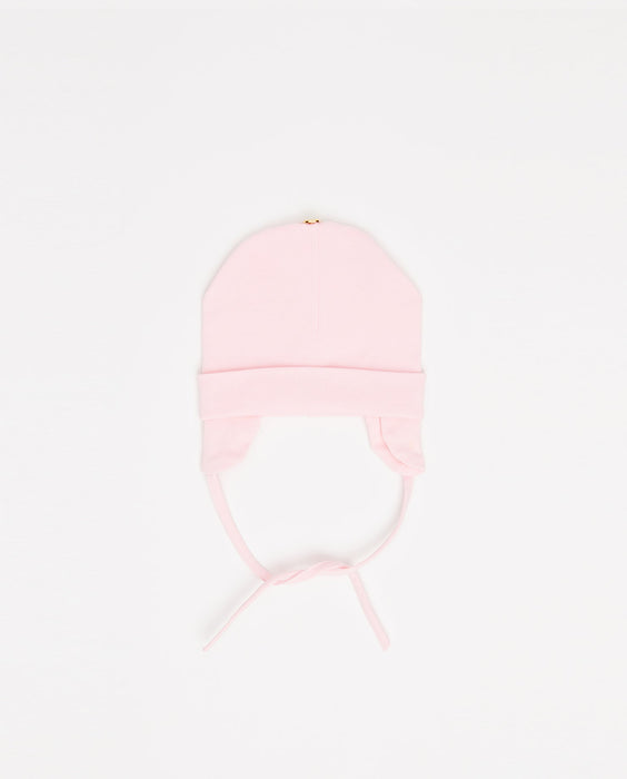 100% Cotton Beanie with Button for Optional Pom 0-6 Months