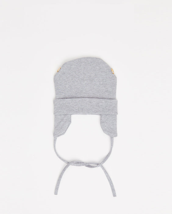 100% Cotton Beanie with Button for Optional Pom 0-6 Months