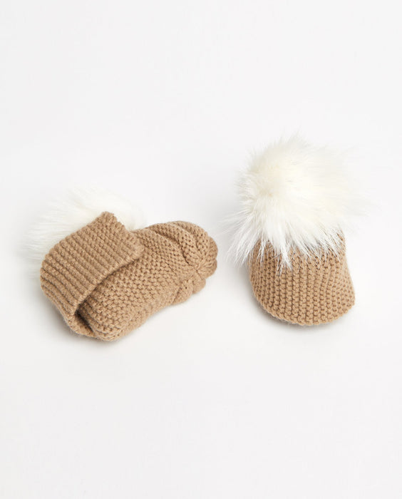 Pantoufles Bébé Tricot - Mpompon