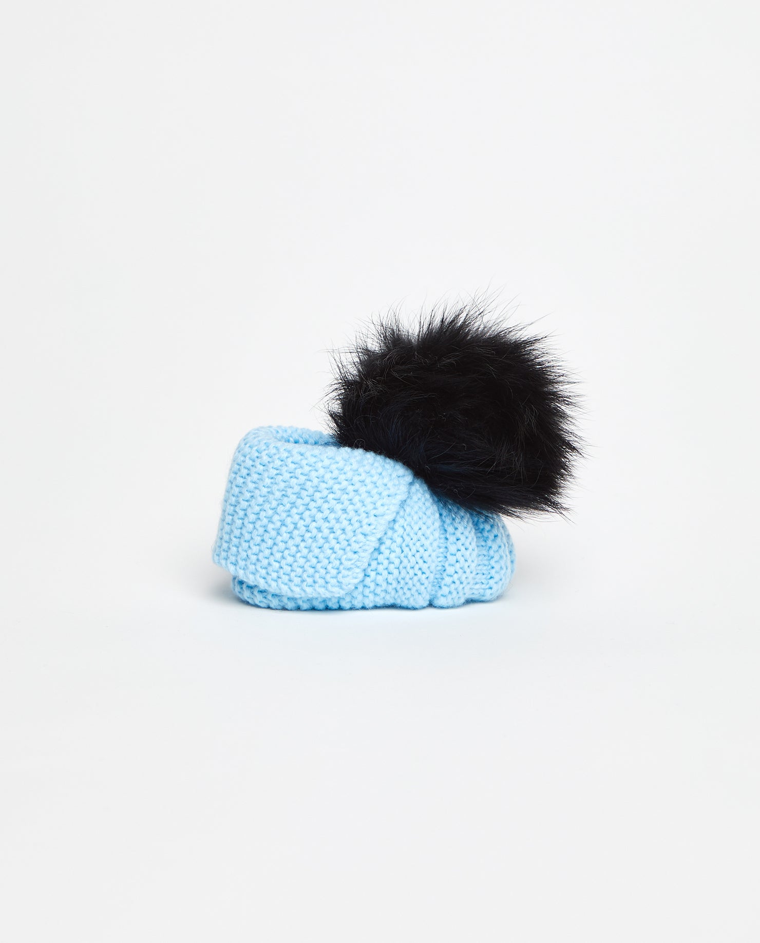 Pantoufles Tricot | Knit Slippers BABY BLUE - Mpompon