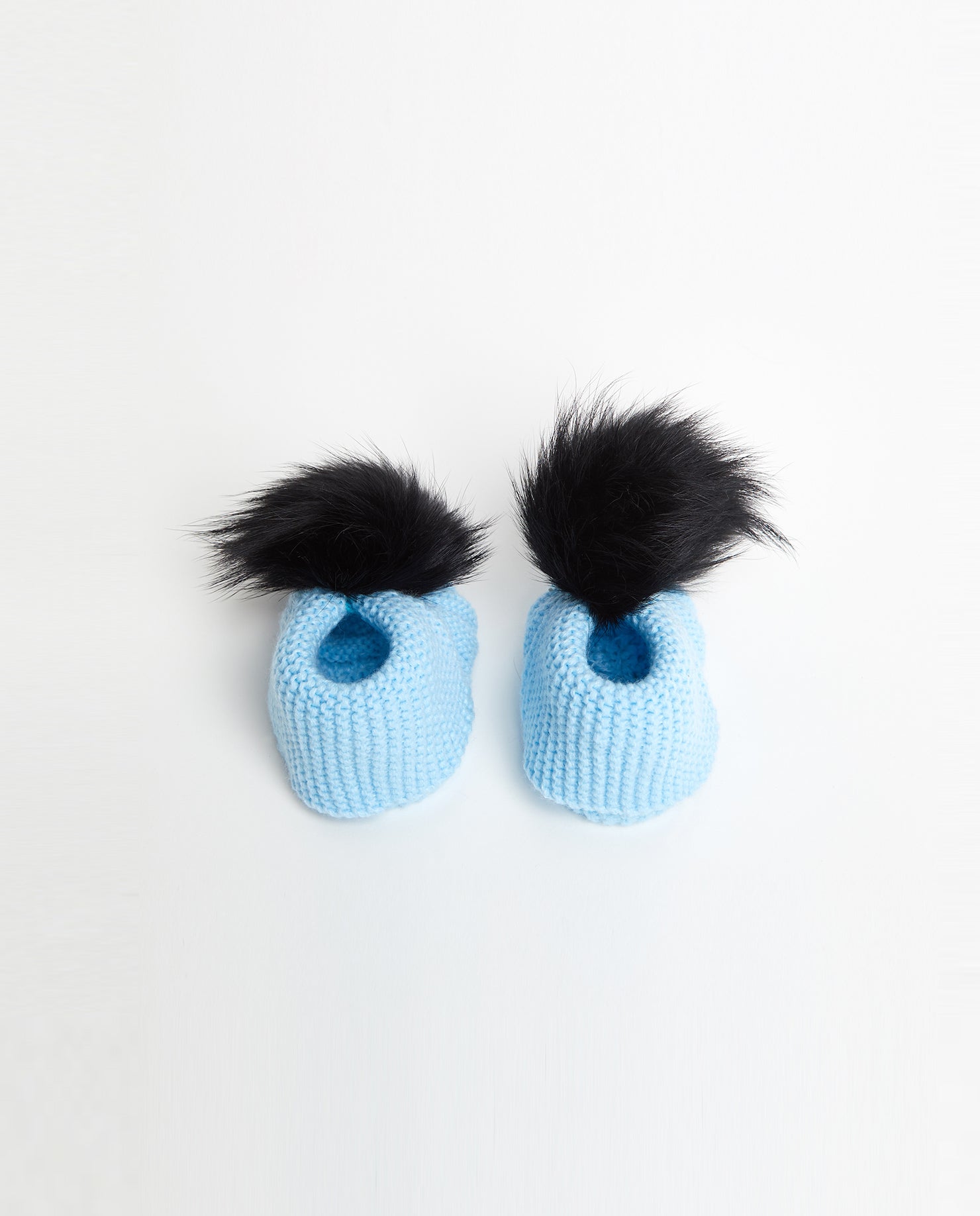 Pantoufles Tricot | Knit Slippers BABY BLUE - Mpompon