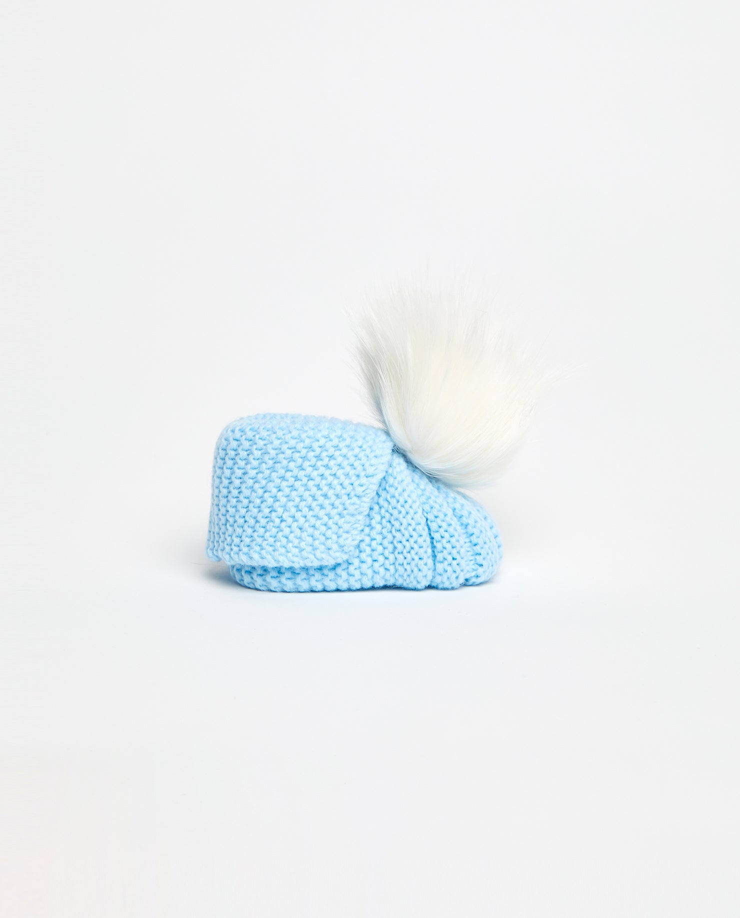 Pantoufles Tricot | Knit Slippers BABY BLUE - Mpompon