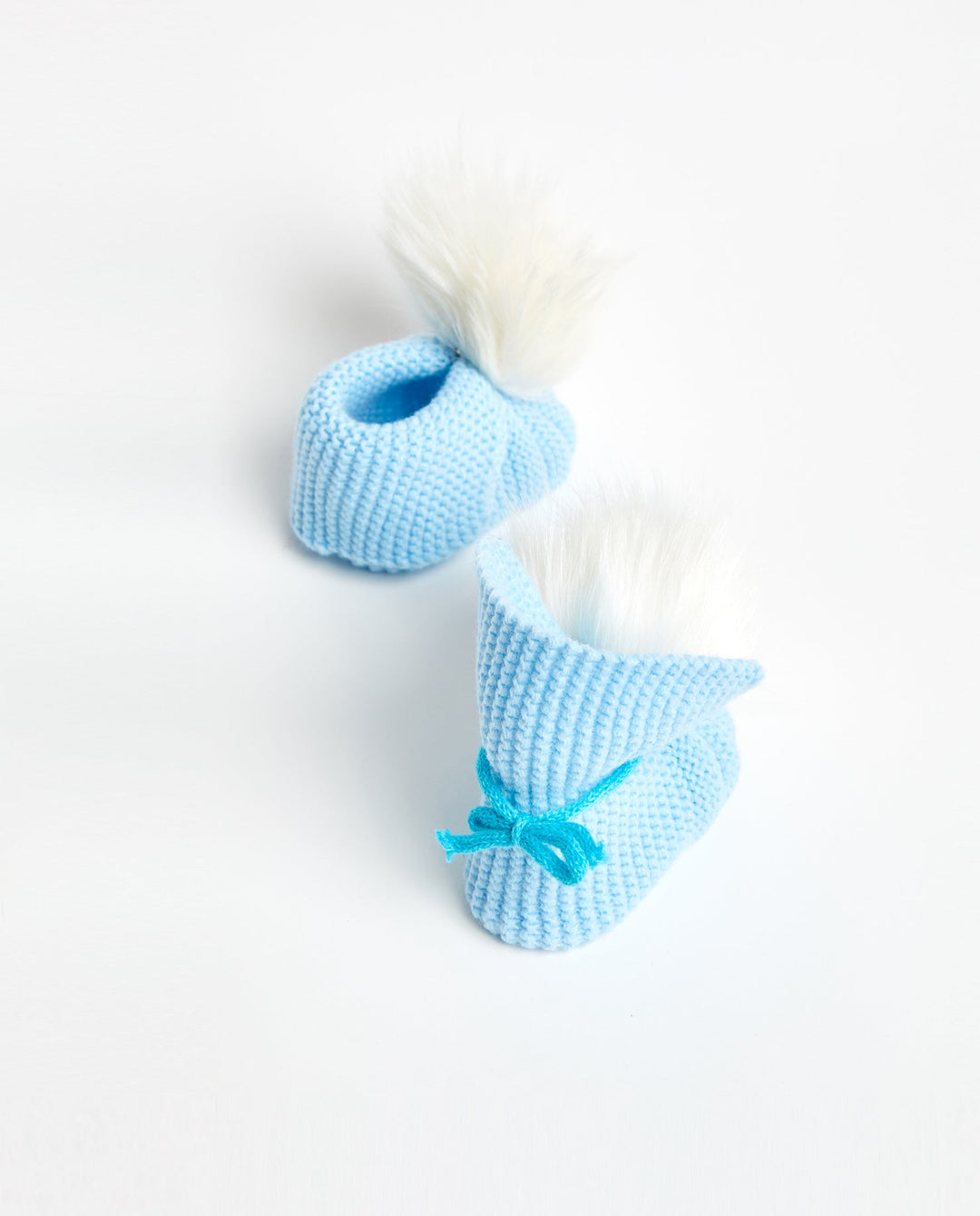 Pantoufles Tricot | Knit Slippers BABY BLUE - Mpompon