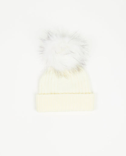 Bonnet en tricot blanc