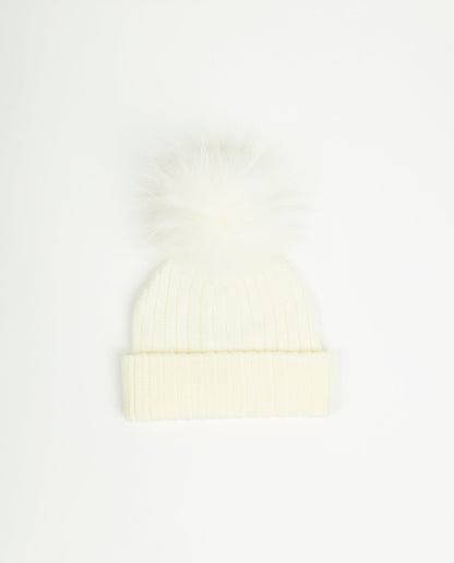 Knit Beanie Blanc