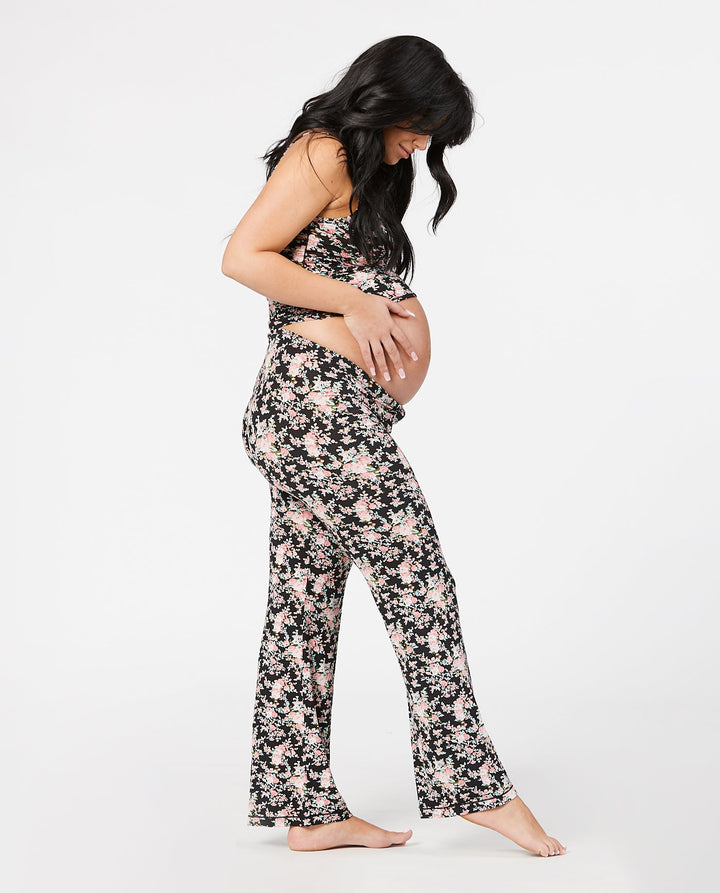 Cozy Maternity Set Floral Noir - Vegan