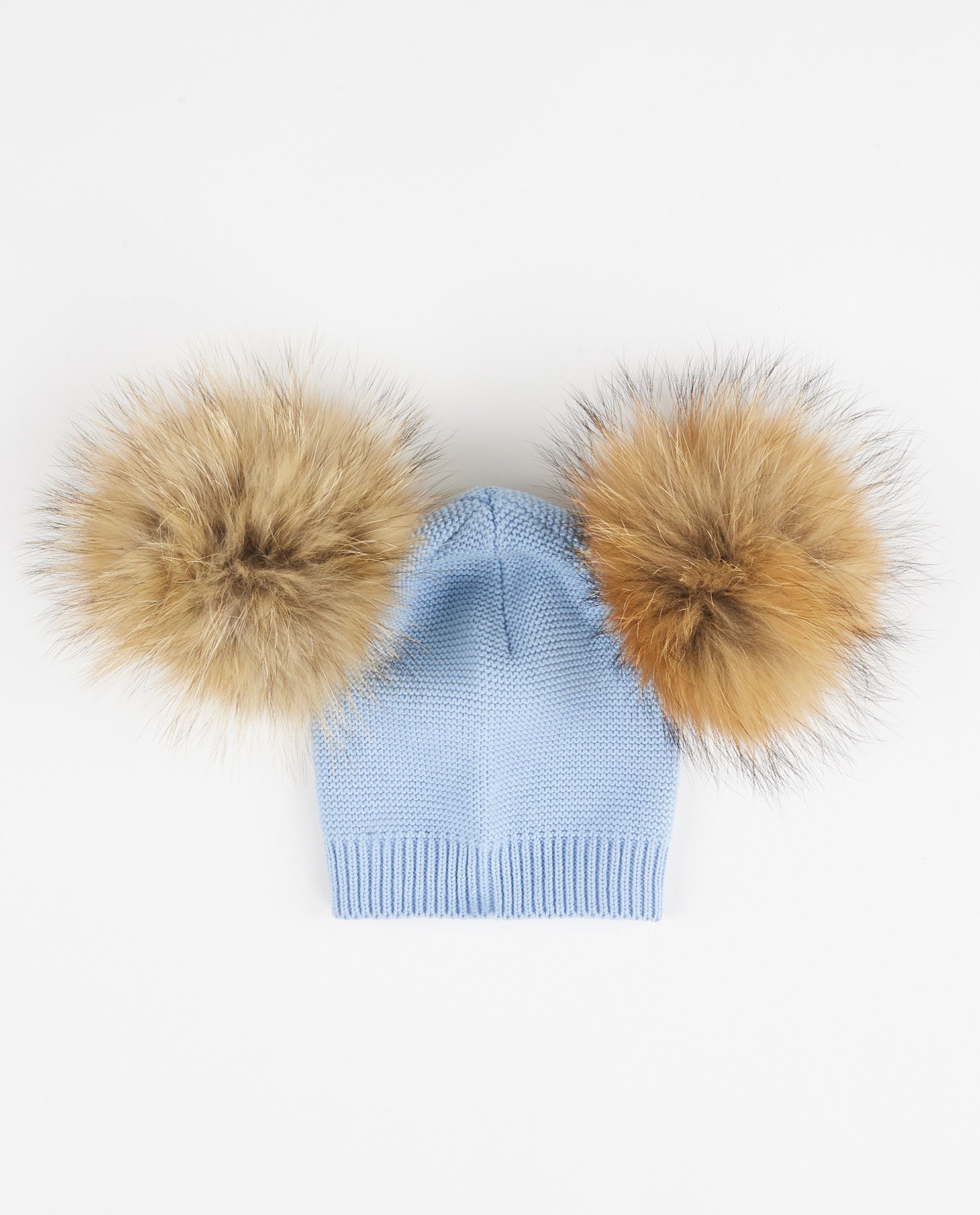 Tuque Bébé Ourson Tricot | Knit Beanie Baby Bear BABY BLUE - Mpompon