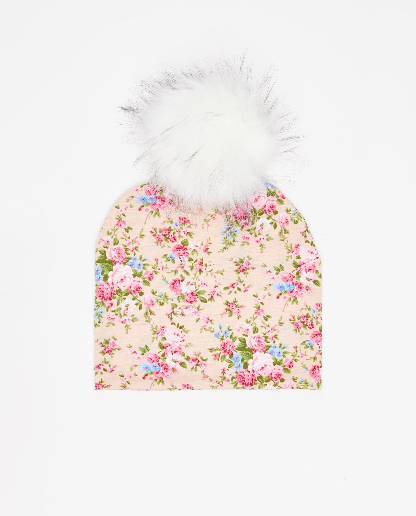 Tuque Pré-Ado Coton Floral Rose - Vegan