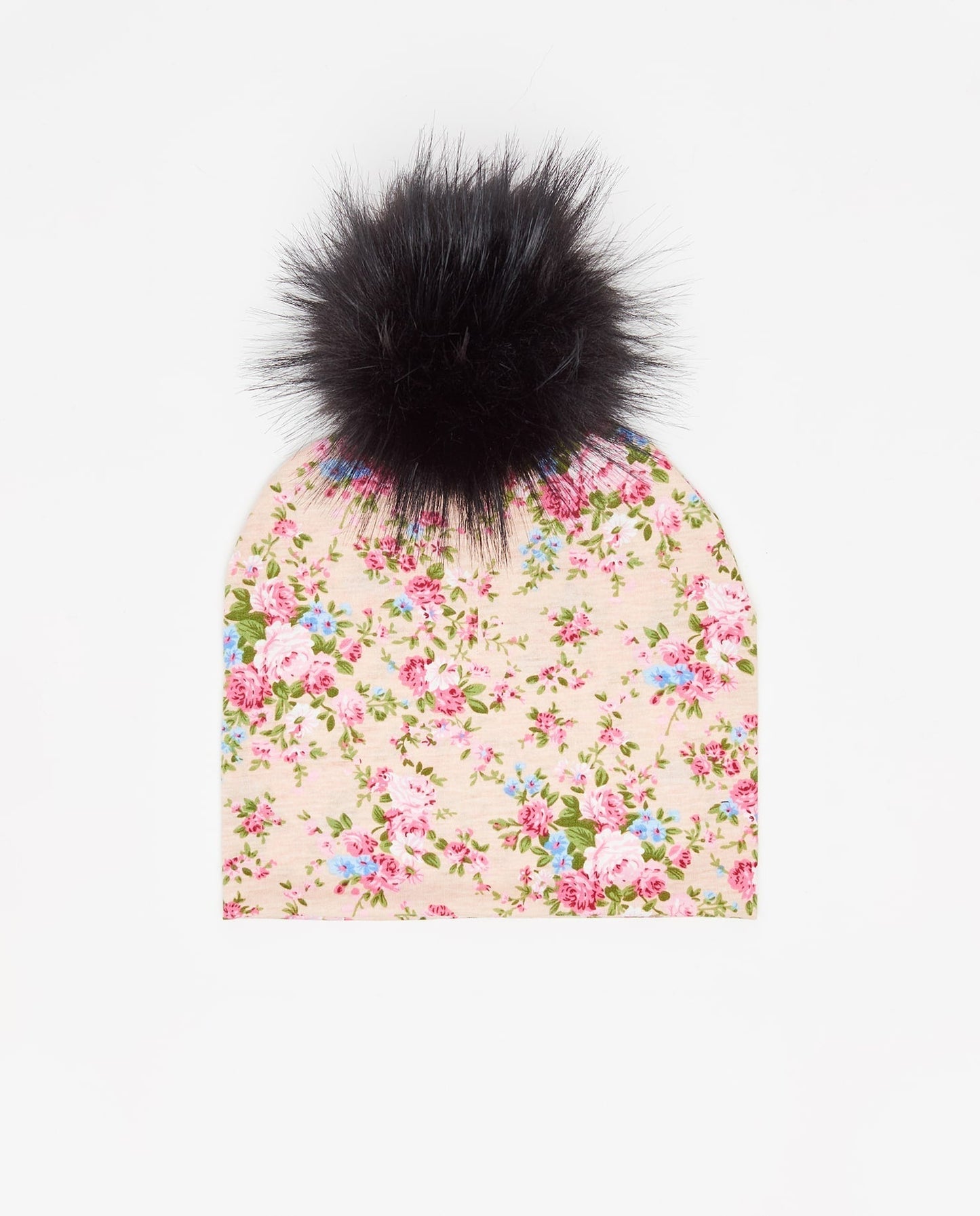 Tuque Pré-Ado Coton Floral Rose - Vegan