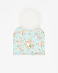 Bonnet Coton Floral Bleu