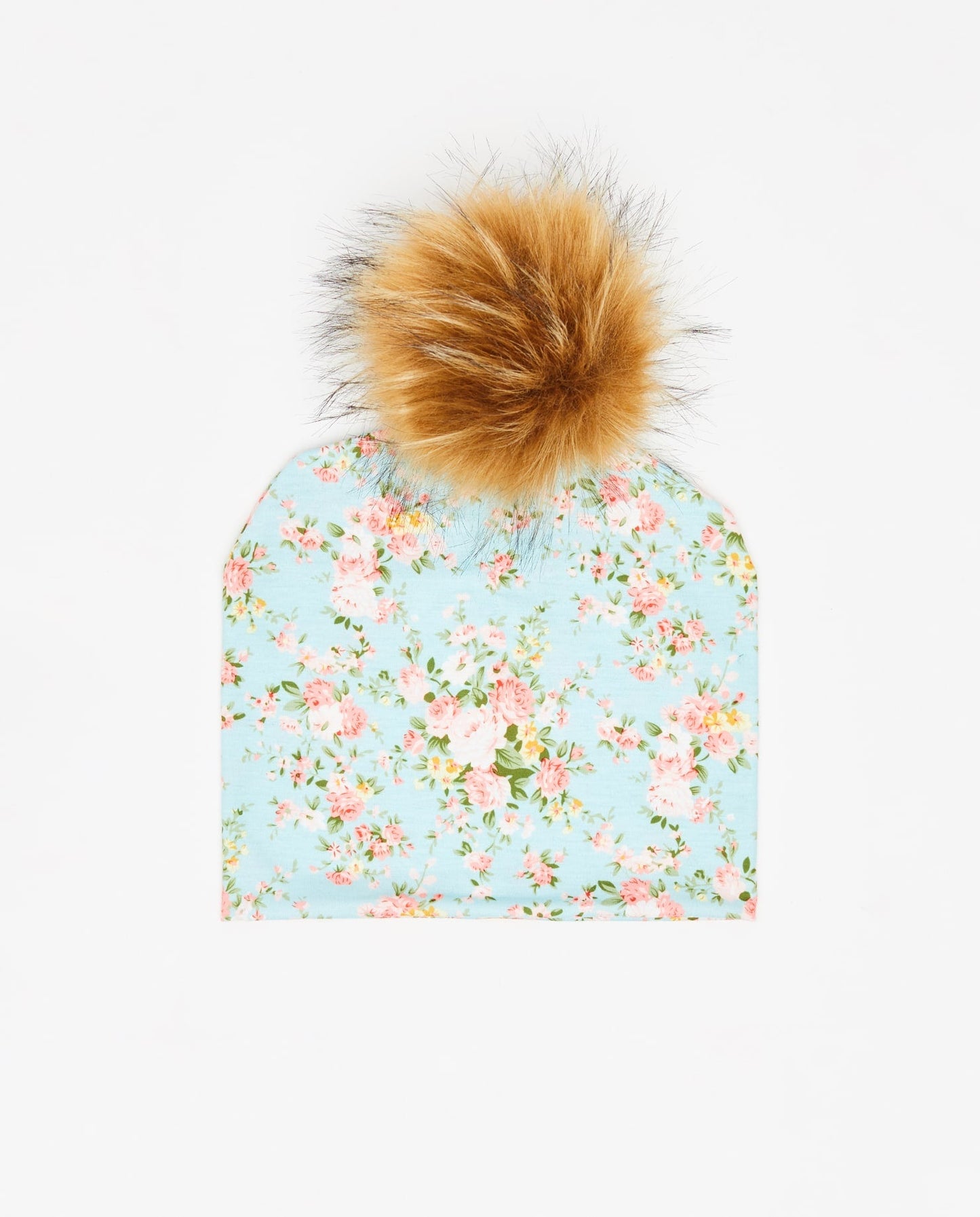 Tuque Enfant Coton Floral Bleu - Vegan