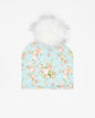 Tuque Pré-Ado Coton Floral Bleu - Vegan