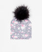 Tuque Pré-Ado Coton Floral Gris - Vegan