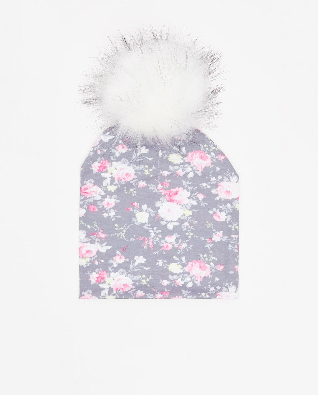 Tuque Pré-Ado Coton Floral Gris - Vegan