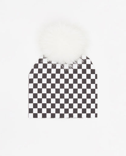 Cotton Beanie Checkmate