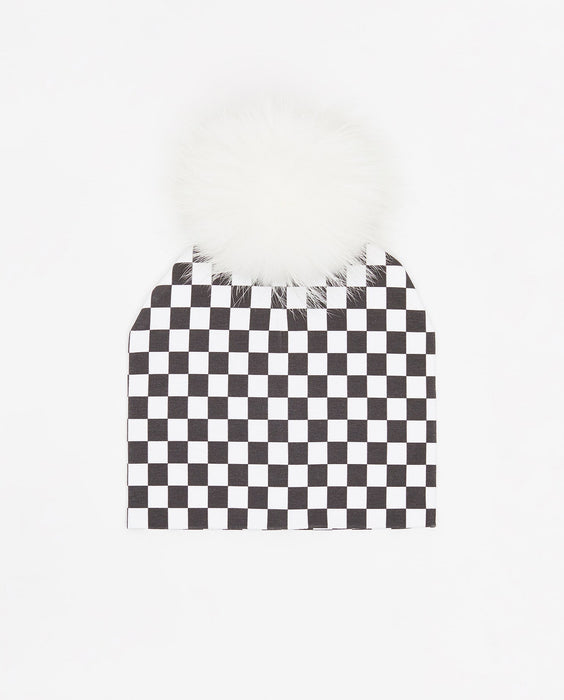 Cotton Beanie Checkmate