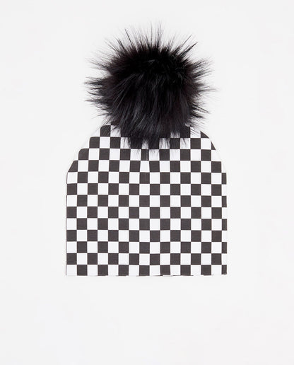 Cotton Beanie Checkmate