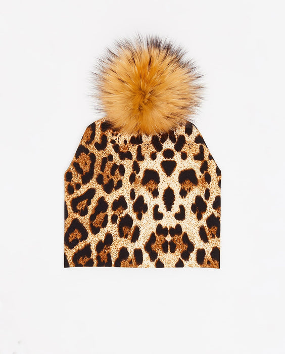 Cotton Beanie Camel Jungle