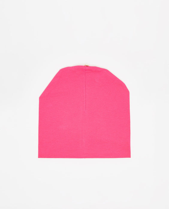 100% Cotton Beanie with Button for Optional Pom, 6-14 years