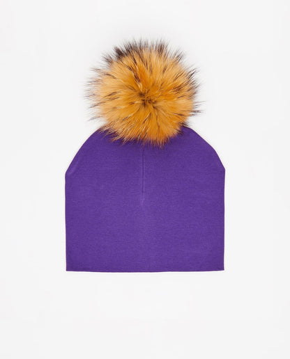 Cotton Beanie Aubergine