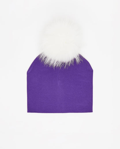 Cotton Beanie Aubergine