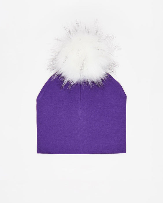 Cotton Beanie Aubergine