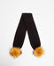 Foulard Enfant Doublé à Pompons  | Kid Knit Scarf with Poms NOIR - Mpompon