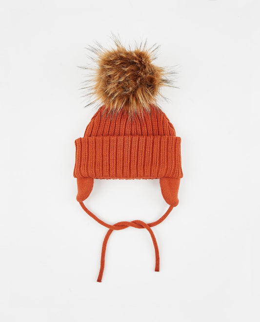 Tuque Bébé Doublée Terra Cotta - Vegan