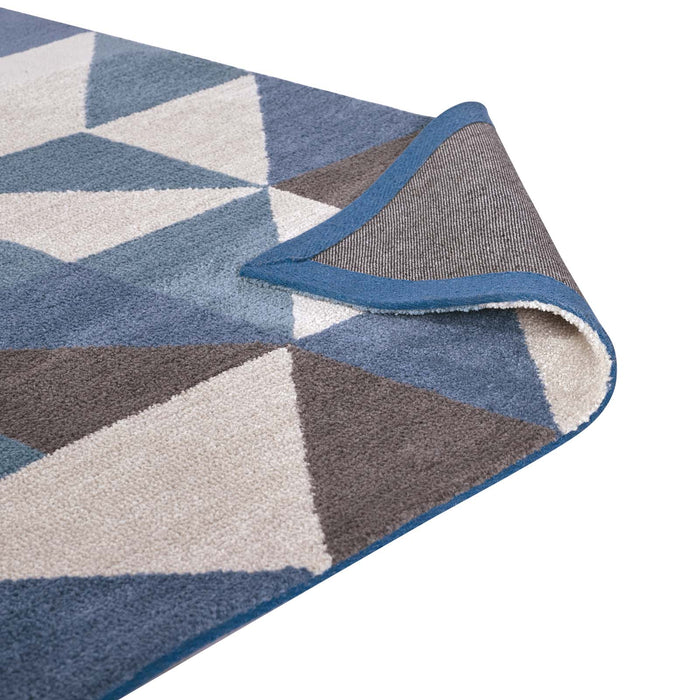 Kahula Geometric Triangle Mosaic Area Rug